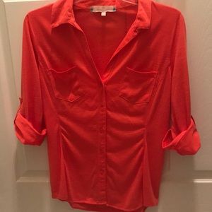 Pink short sleeve shirt